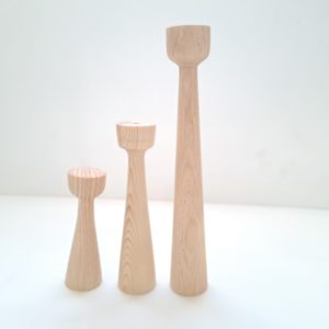 شمعدان چوبی مدل خطی